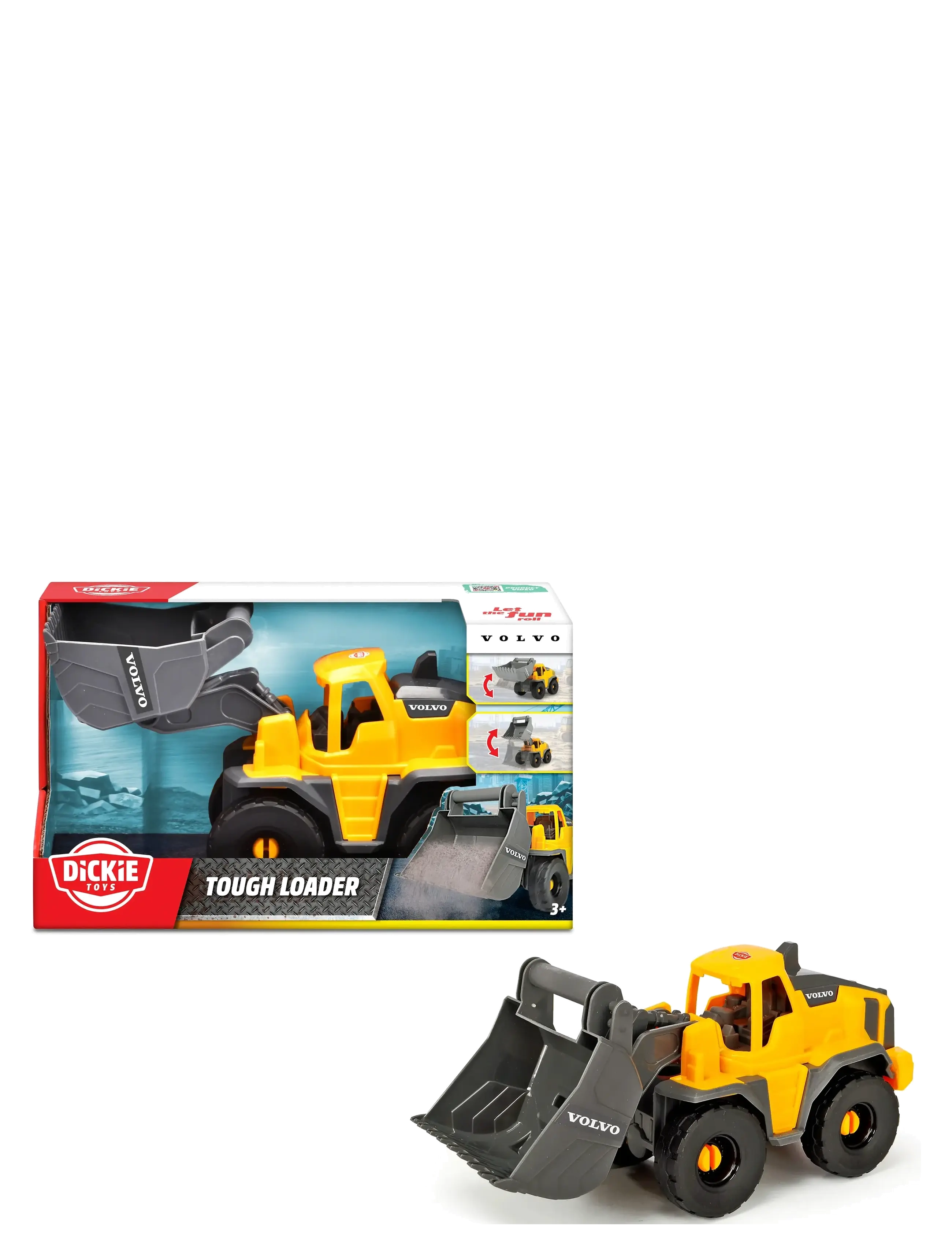 Dickie Spielzeug Volvo Tough Loader, One Size, Toy Vehicles, Mehrfarbig/gemustert - Construction Cars, Kinder