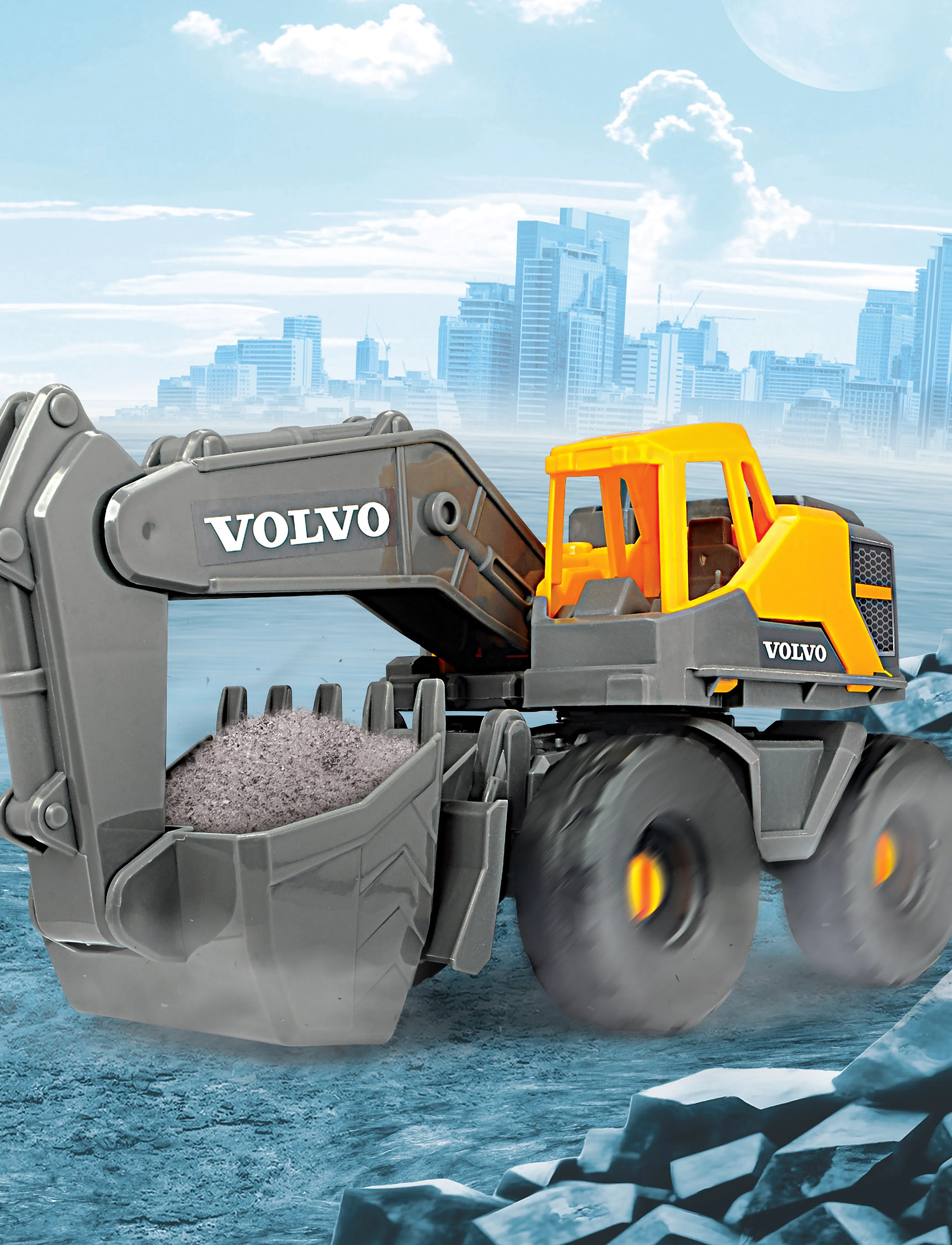 Dickie Toys - Volvo Tough Excavator - baufahrzeuge - multi coloured - 5