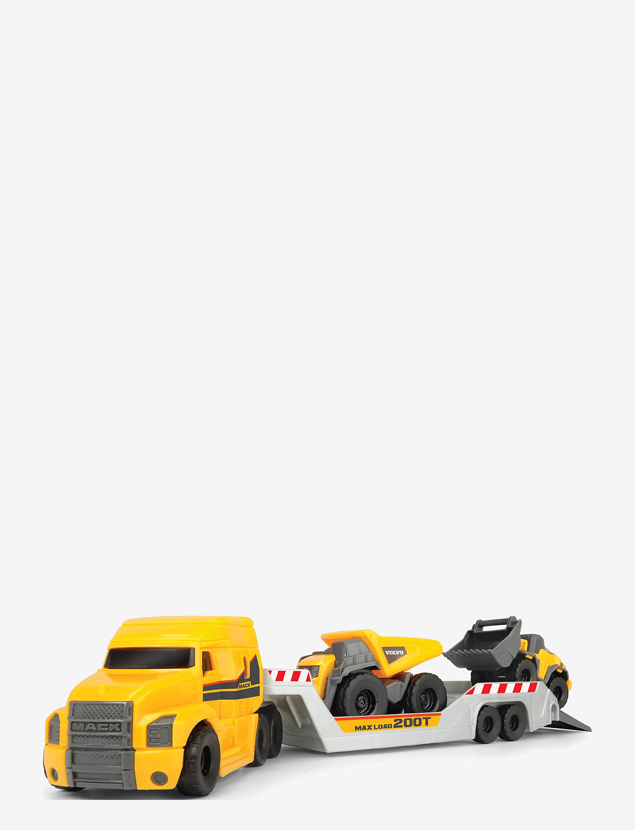 Dickie Toys - Dickie Toys Mack/Volvo Langtransport med Anleggsmaskin - anleggsbiler - yellow - 0