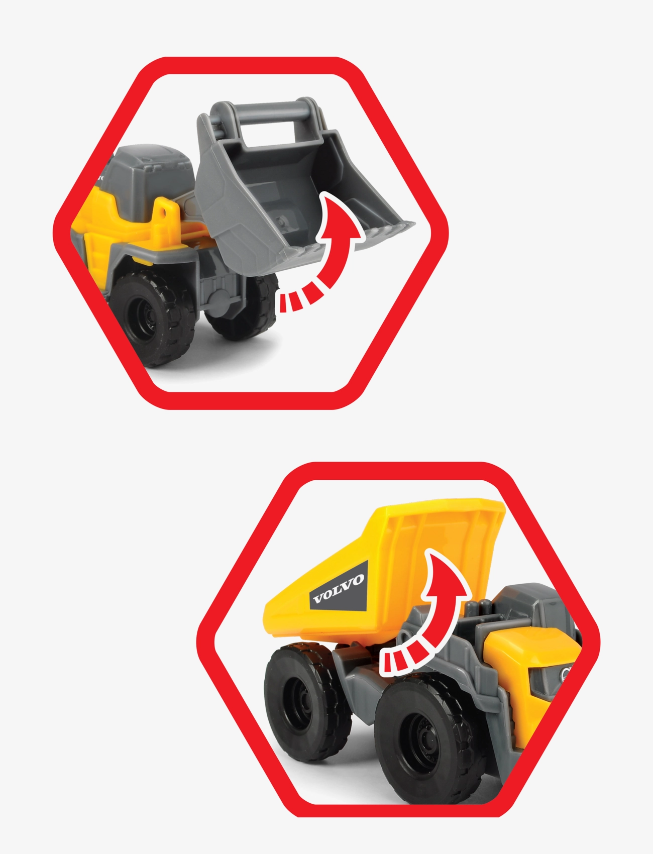 Dickie Toys - Dickie Toys Mack/Volvo Långtradare med Anläggningsfordon - yellow - 5
