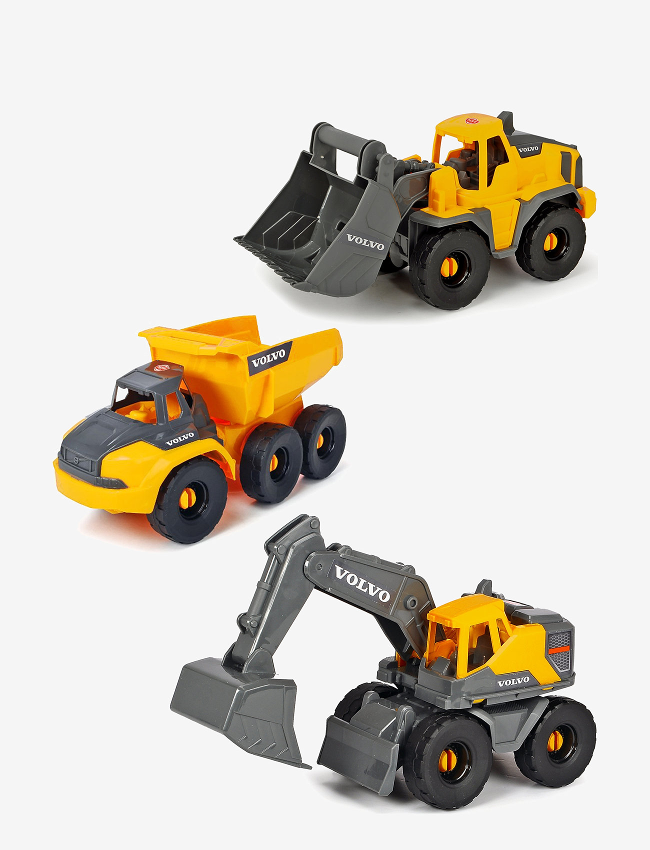 Dickie Toys - Volvo Construction3-pack - anleggsbiler - yellow - 1