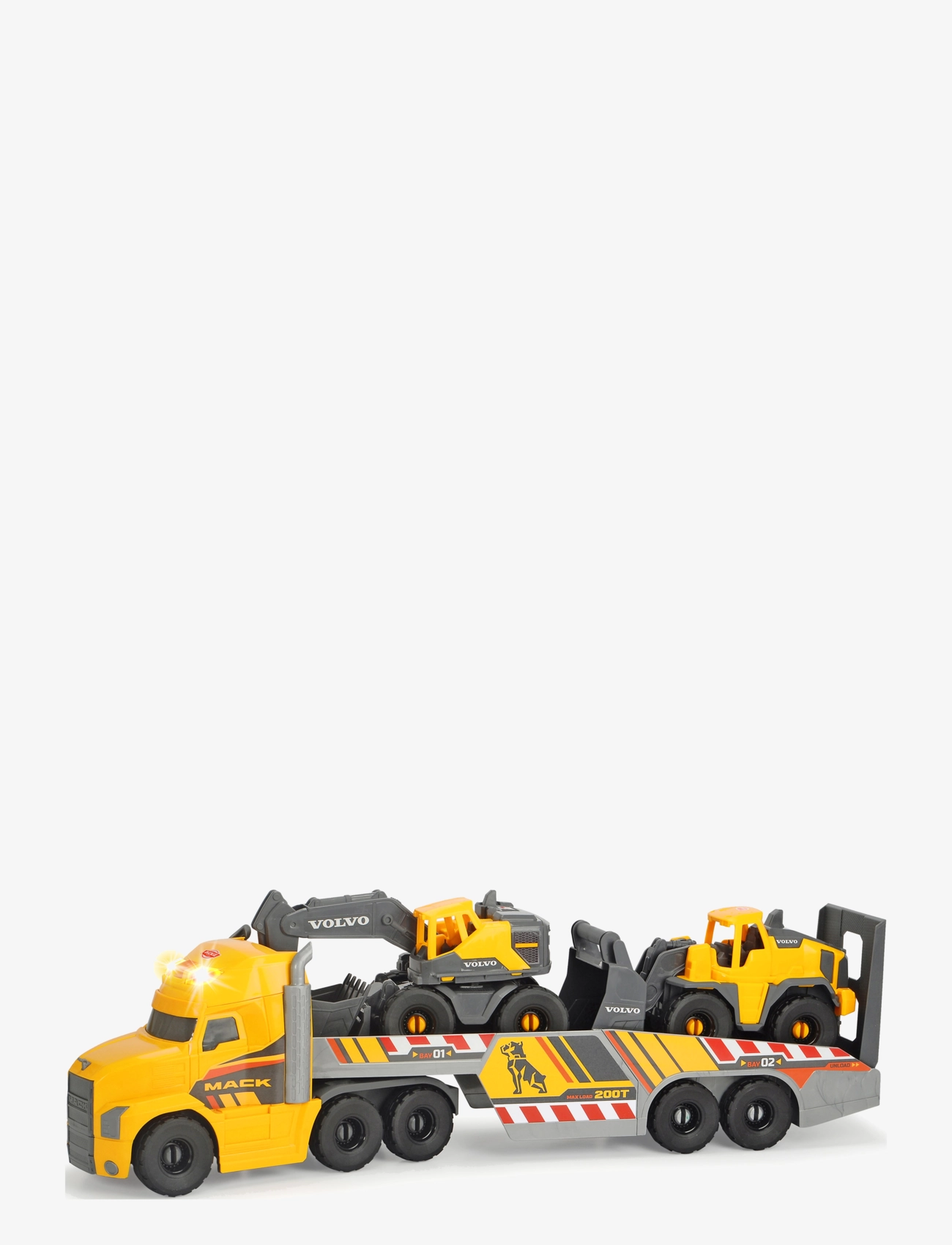 Dickie Toys - Mack/Volvo Heavy Loader Truck - byggmaskiner - yellow - 2