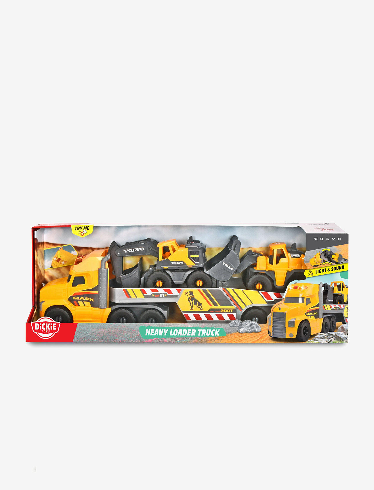 Dickie Toys - Mack/Volvo Heavy Loader Truck - ehitusautod - yellow - 4