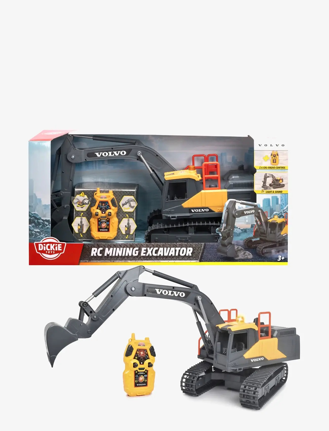Dickie Toys - Dickie Toys Radio Controlled Volvo Excavator - construction cars - yellow - 2