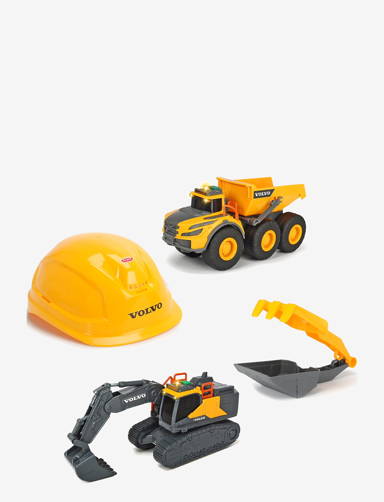 Dickie Toys - Volvo Construction Team - rakennusautot - yellow - 0