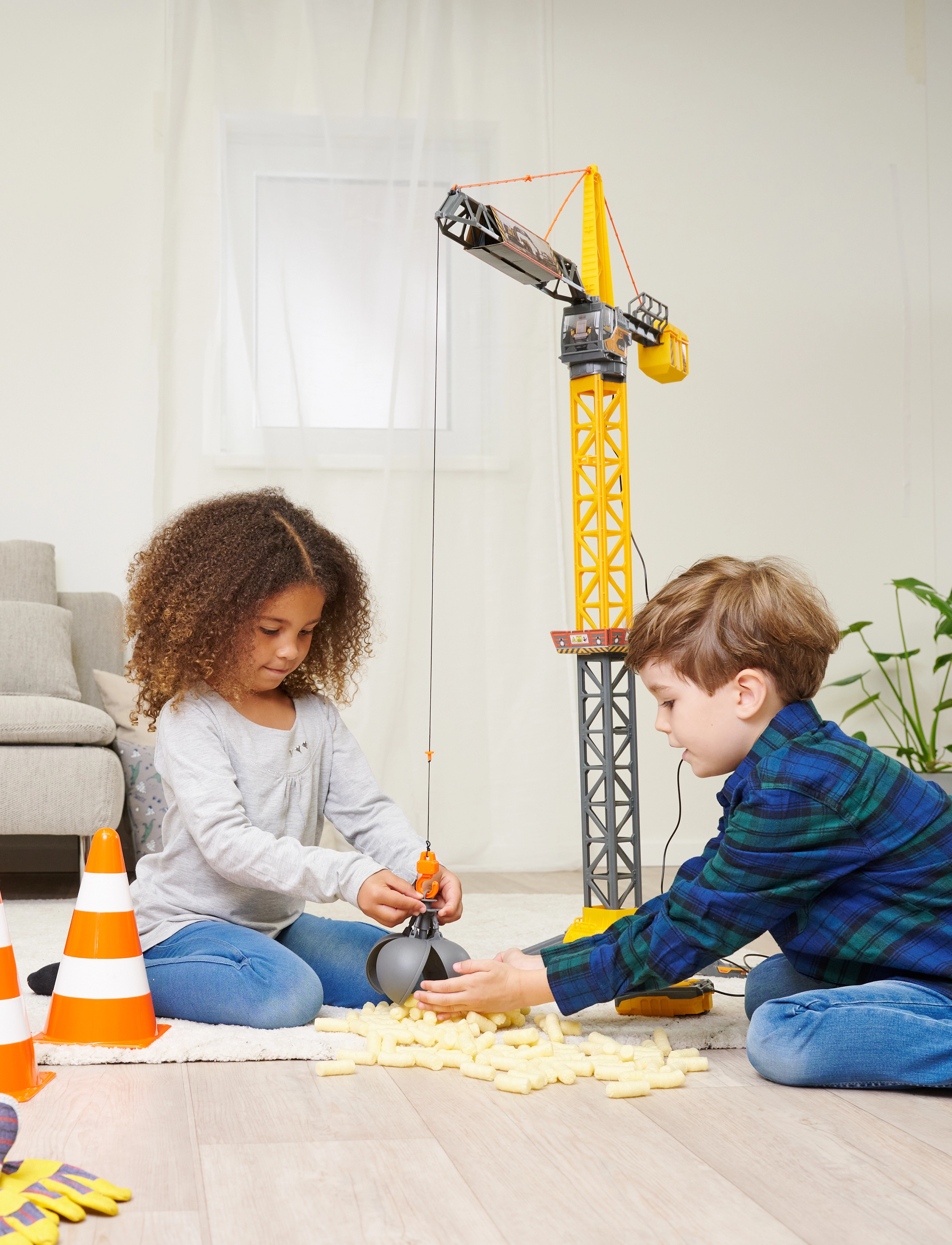 Dickie Toys Mighty Crane, 110Cm, Børn, Toy Tools, Gul, Str: ONE SIZE