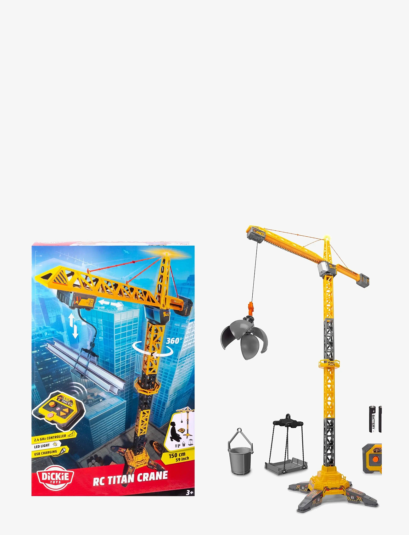 Dickie Toys - Dickie Toys Radio Controlled Titan Crane - puldiga mänguasjad - multicolor - 1