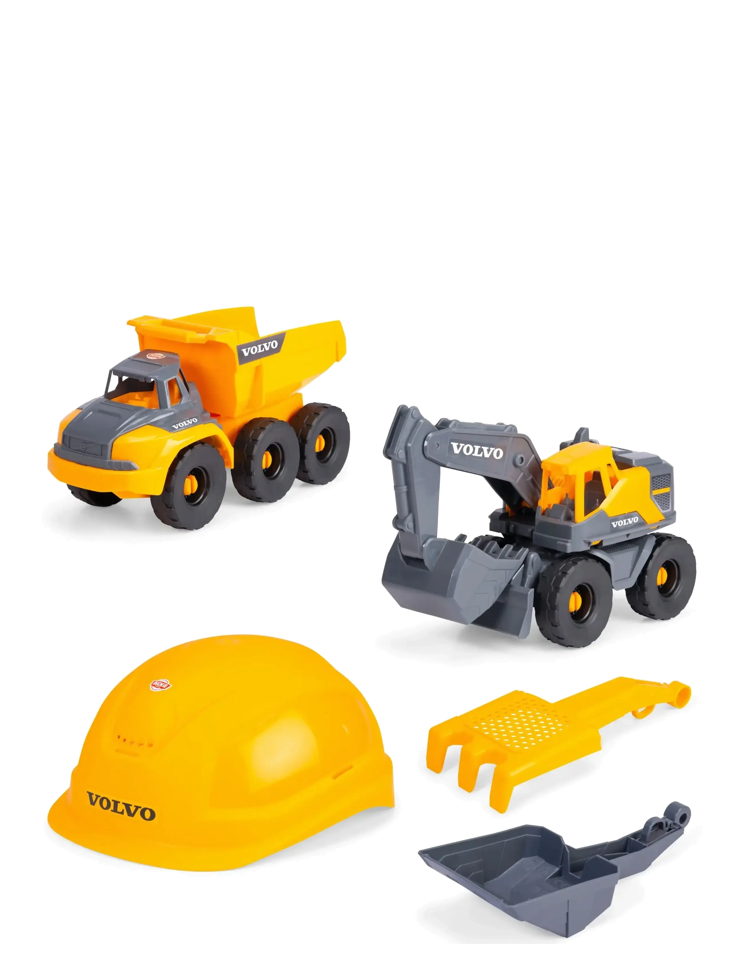 Dickie Spielzeug Volvo Construction Playset, One Size, Toy Vehicles, Gelb - Cars, Kinder