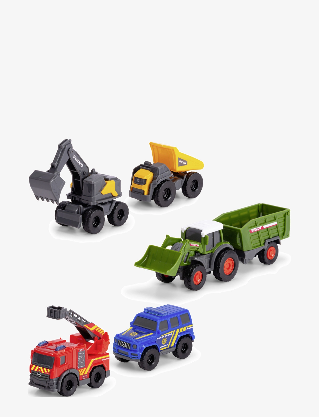 Dickie Spielzeug Mini Leksaksbilar 5-Pack, 8 Cm, One Size, Toy Vehicles, Mehrfarbig/gemustert - Tractors, Kinder