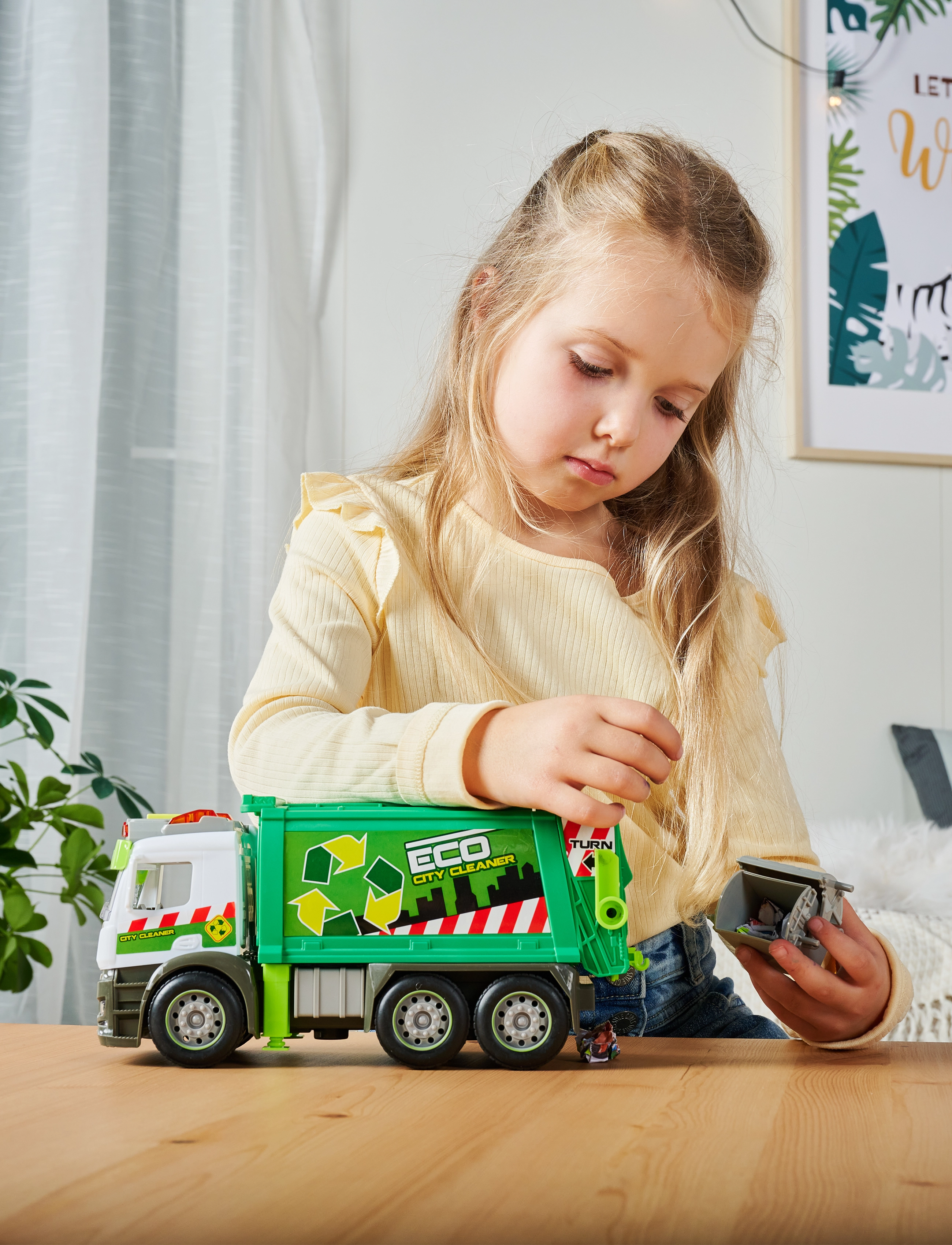 Dickie Toys Action, Garbage Truck, Børn, Garbage Trucks, Multi/mønstret, Str: 26 cm