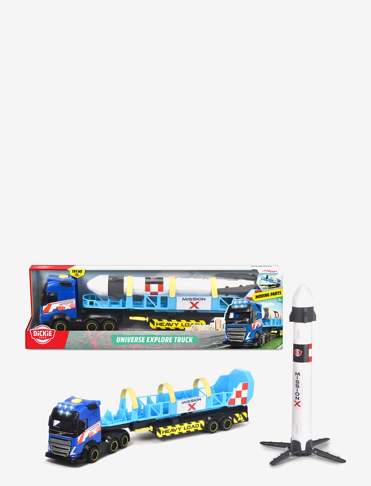 Dickie Toys - Dickie Toys Volvo Lastbil med Släp + Rymdraket - trucks - multi coloured - 2