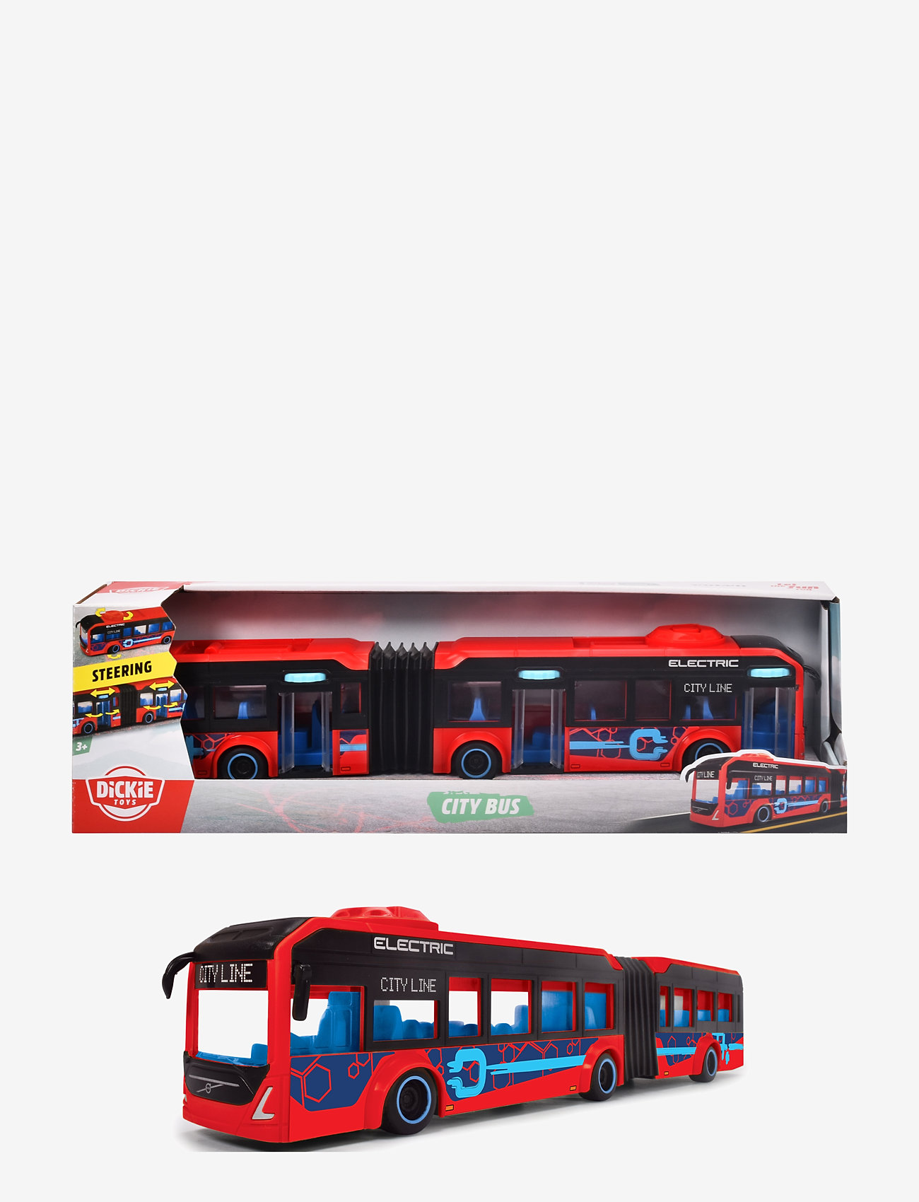Dickie Toys - Volvo City Bus - alhaisimmat hinnat - red - 1