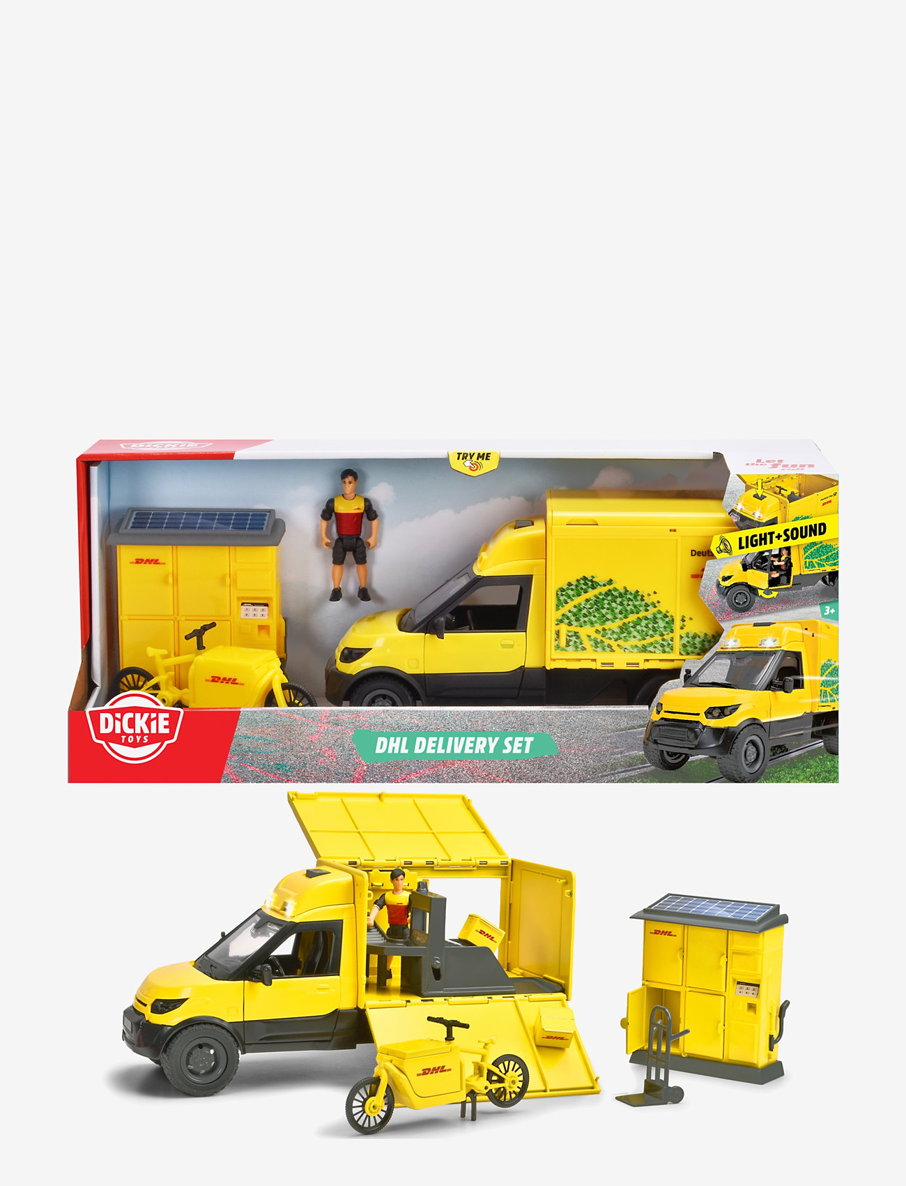 Dickie Toys - Dickie Toys DHL Delivery Set - toy vehicles - yellow - 2