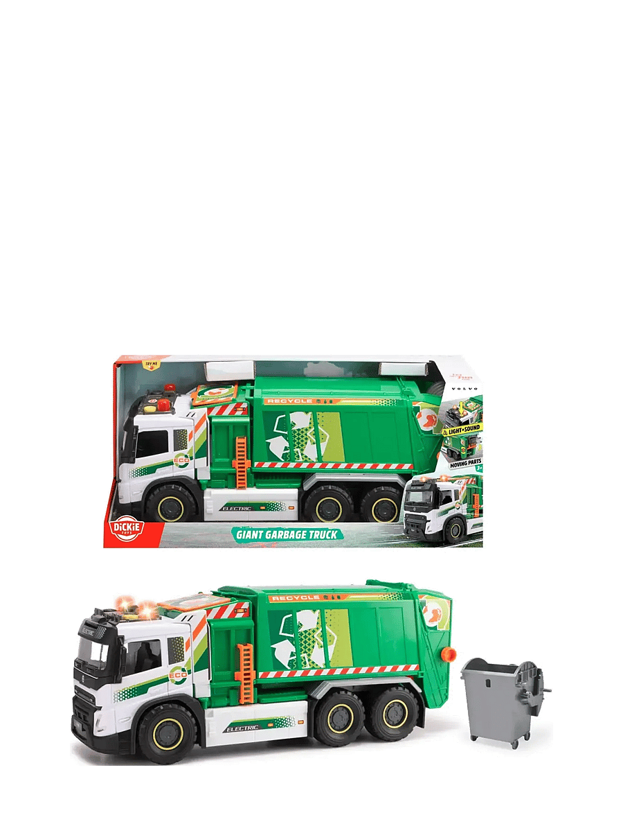 Dickie Toys - Dickie Toys Giant Volvo Garbage Truck - zabawkowe samochody - multicolor - 0