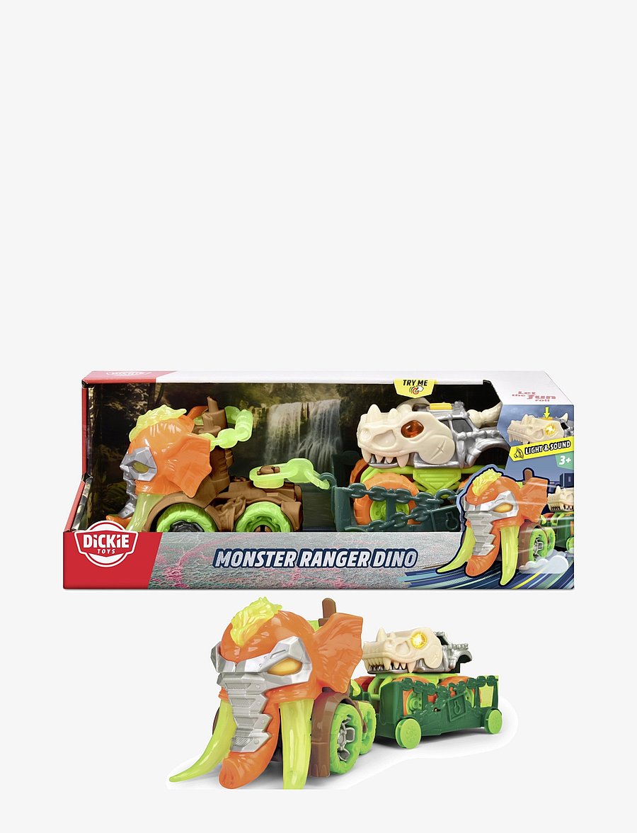 Dickie Toys - Dickie Toys Monster Ranger Dinosaurie, Bil med Släp (32 cm) - lastbiler - multi coloured - 2