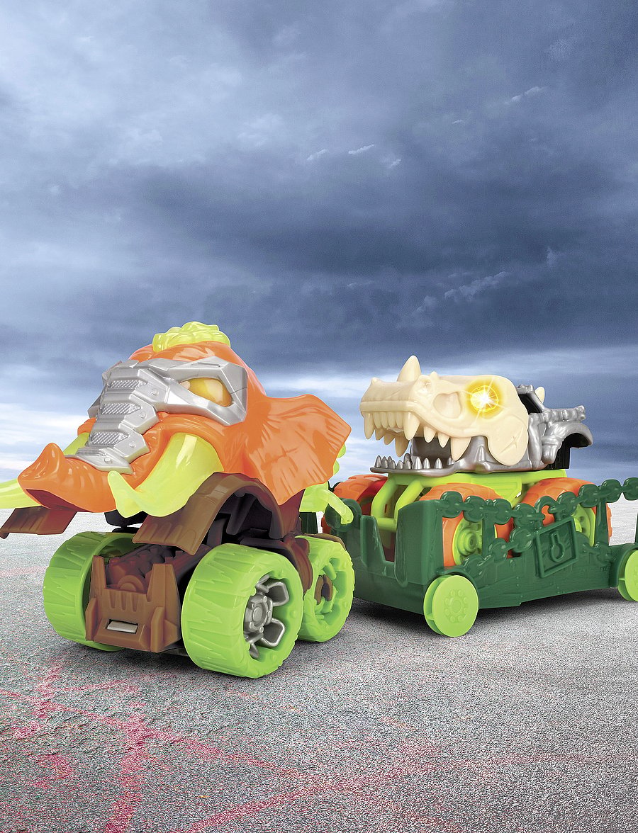 Dickie Toys - Dickie Toys Monster Ranger Dinosaurie, Bil med Släp (32 cm) - lastbiler - multi coloured - 0