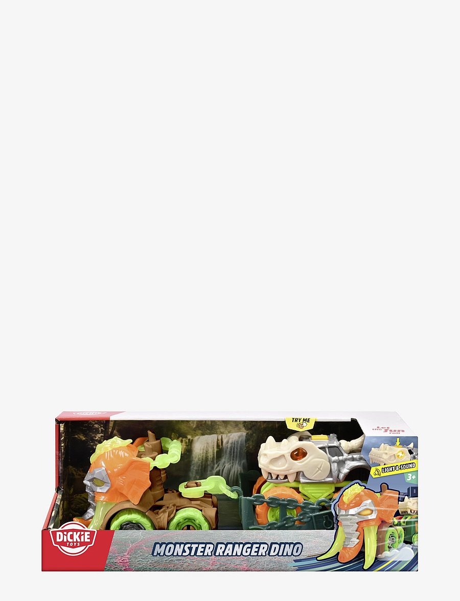 Dickie Toys - Dickie Toys Monster Ranger Dinosaurie, Bil med Släp (32 cm) - lastbiler - multi coloured - 3