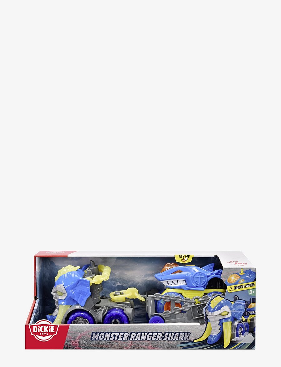 Dickie Toys - Dickie Toys Monster Ranger Haj, Bil med Släp (32 cm) - legekøretøjer - blue - 3