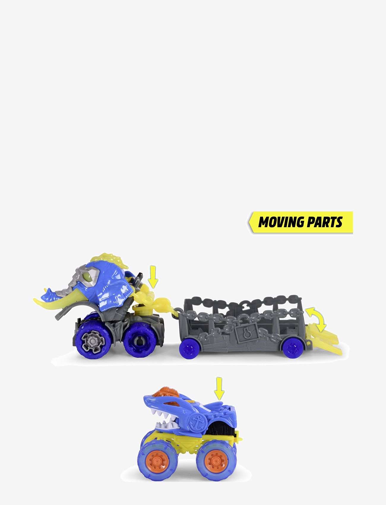 Dickie Toys - Dickie Toys Monster Ranger Haj,  Bil med Släp (32 cm) - leksaksfordon - blue - 5