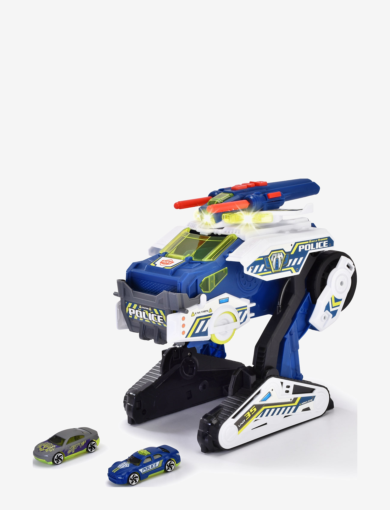 Dickie Toys - Dickie Toys Redning Hybrid Politirobot - politibiler - blue - 0