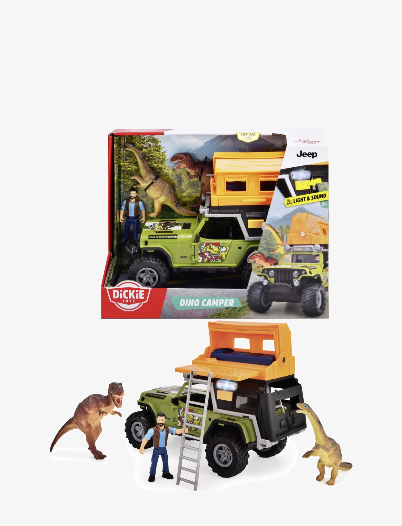 Dickie Toys - Dickie Toys Dino Camper Leksaksbil, 23 cm - legekøretøjer - multi coloured - 2
