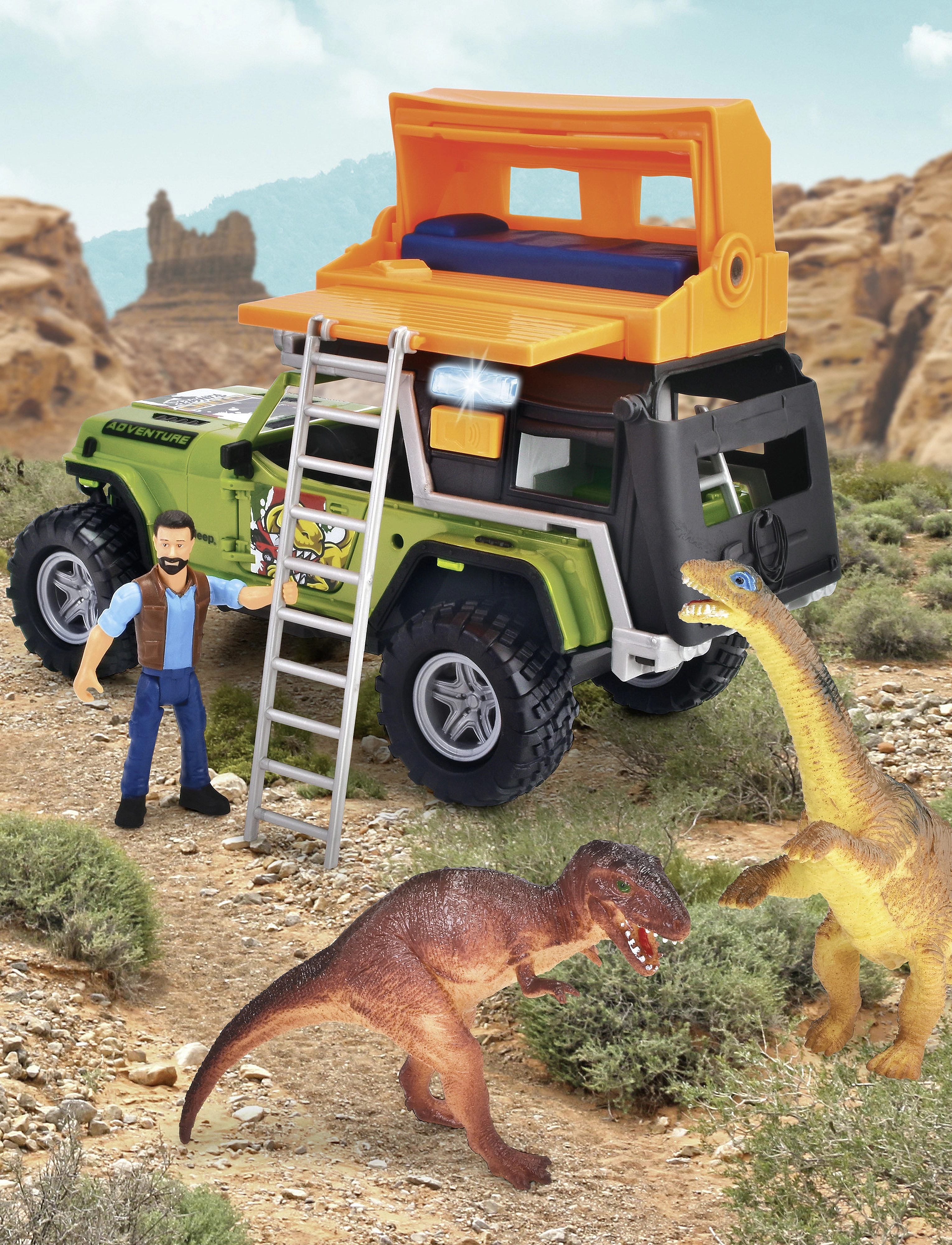 Dickie Toys - Dickie Toys Dino Camper Leksaksbil, 23 cm - zabawkowe pojazdy - multi coloured - 0