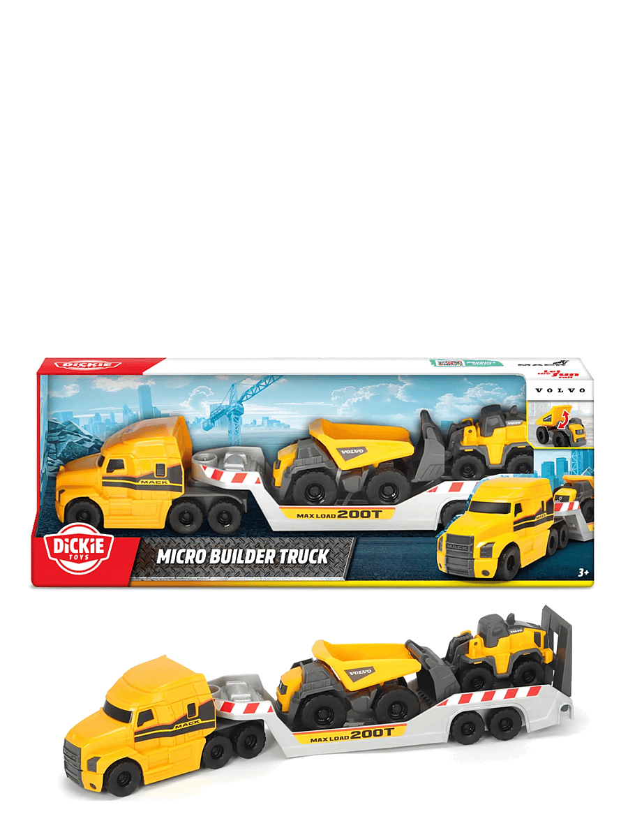 Dickie Toys - Dickie Toys Mack/Volvo Truck with Construction Vehicle - baufahrzeuge - multi coloured - 0