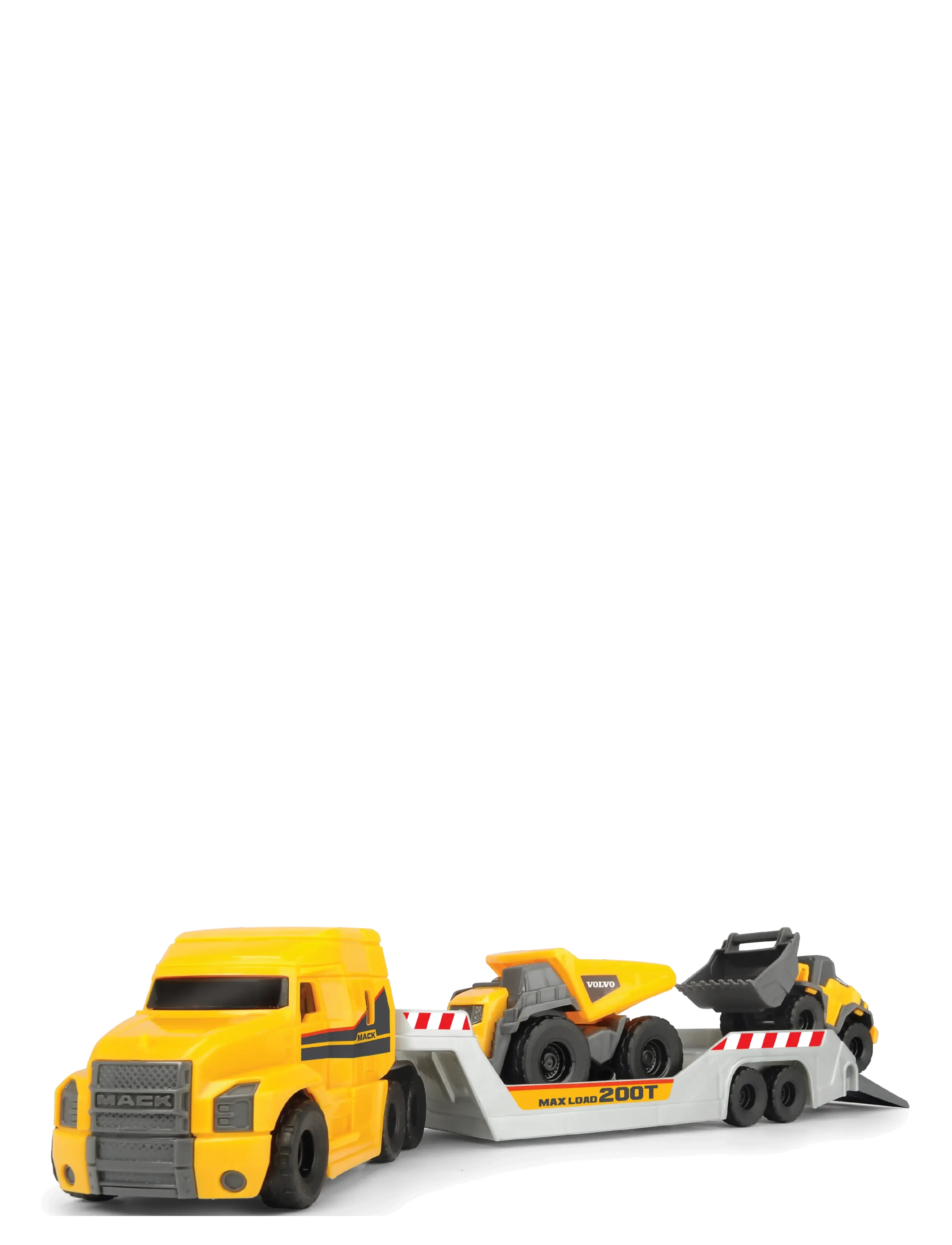 Dickie Toys - Dickie Toys Mack/Volvo Truck with Construction Vehicle - baufahrzeuge - multi coloured - 1