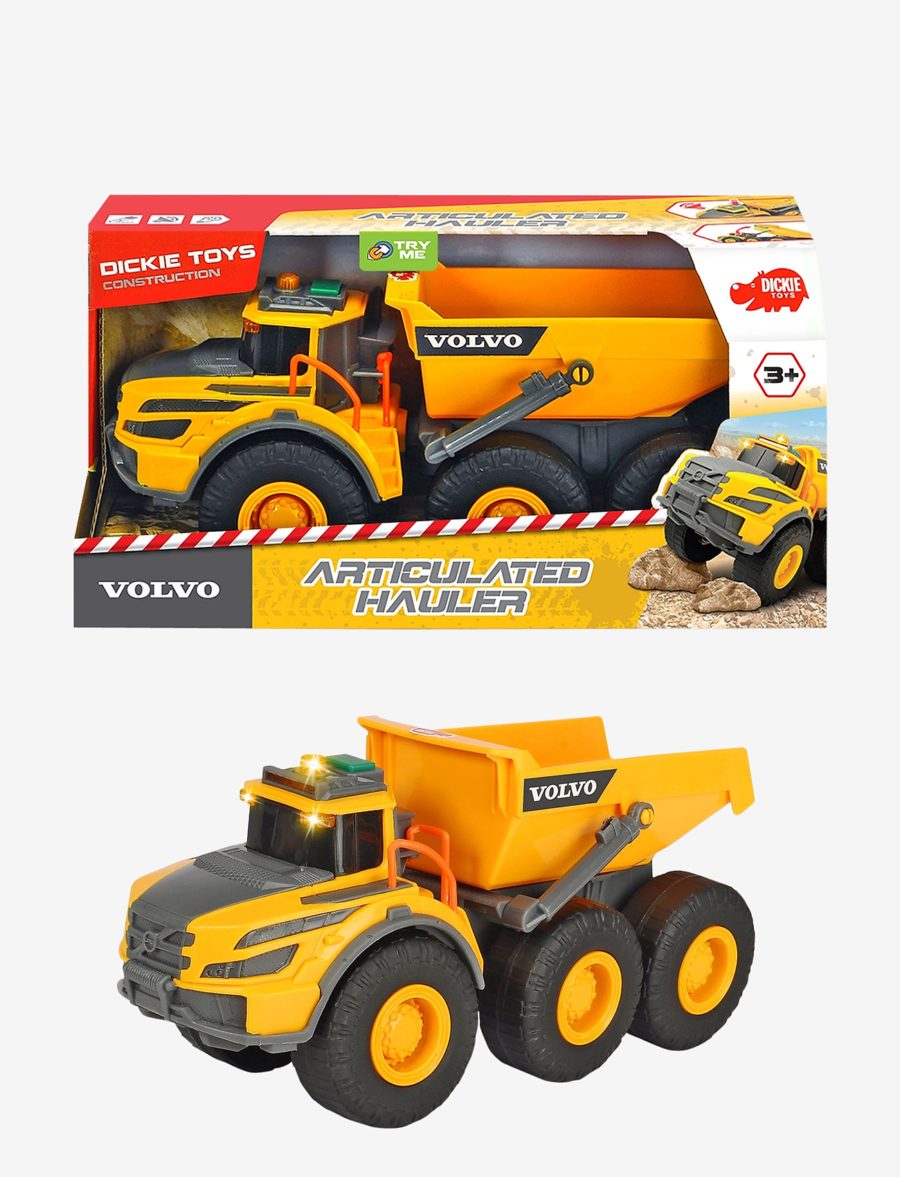 Dickie Toys - Volvo - Articulated Hauler - byggmaskiner - yellow - 0