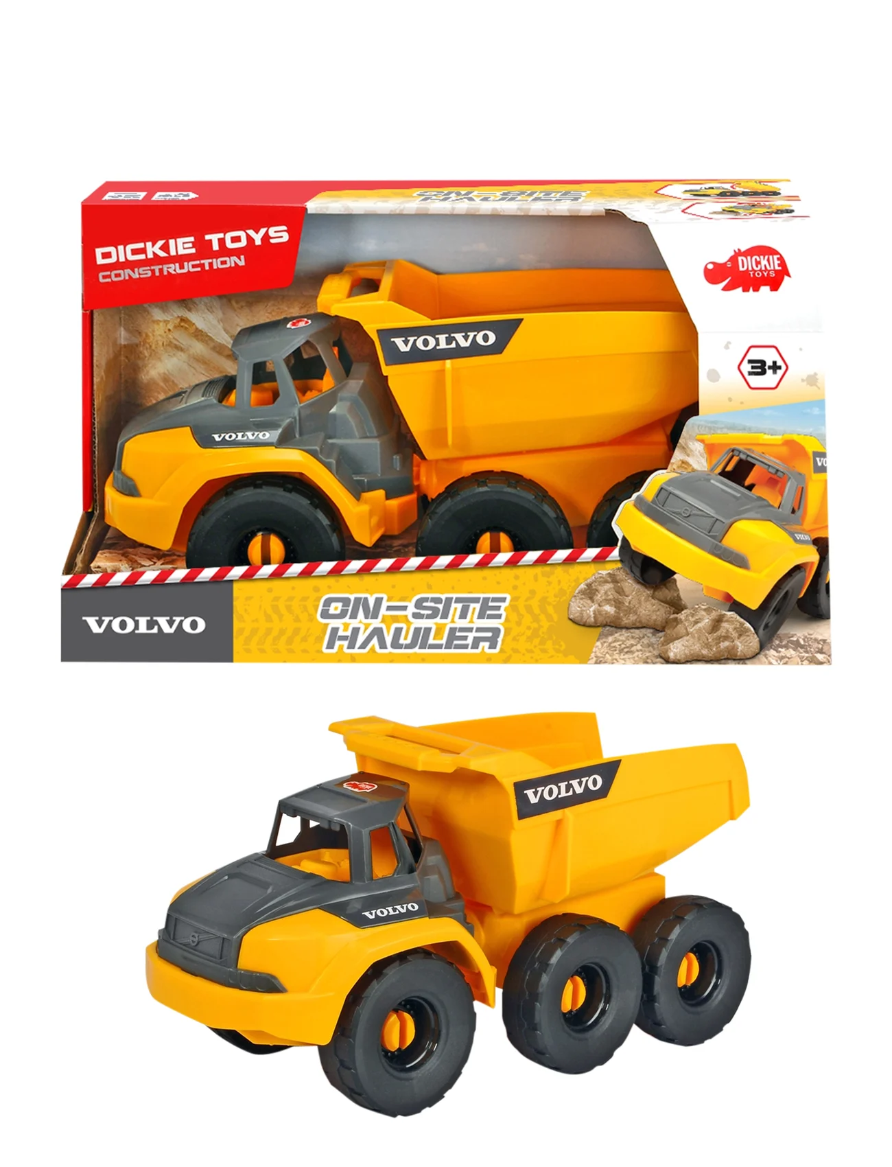Dickie Toys - Volvo - On-site Hauler - byggmaskiner - yellow - 0