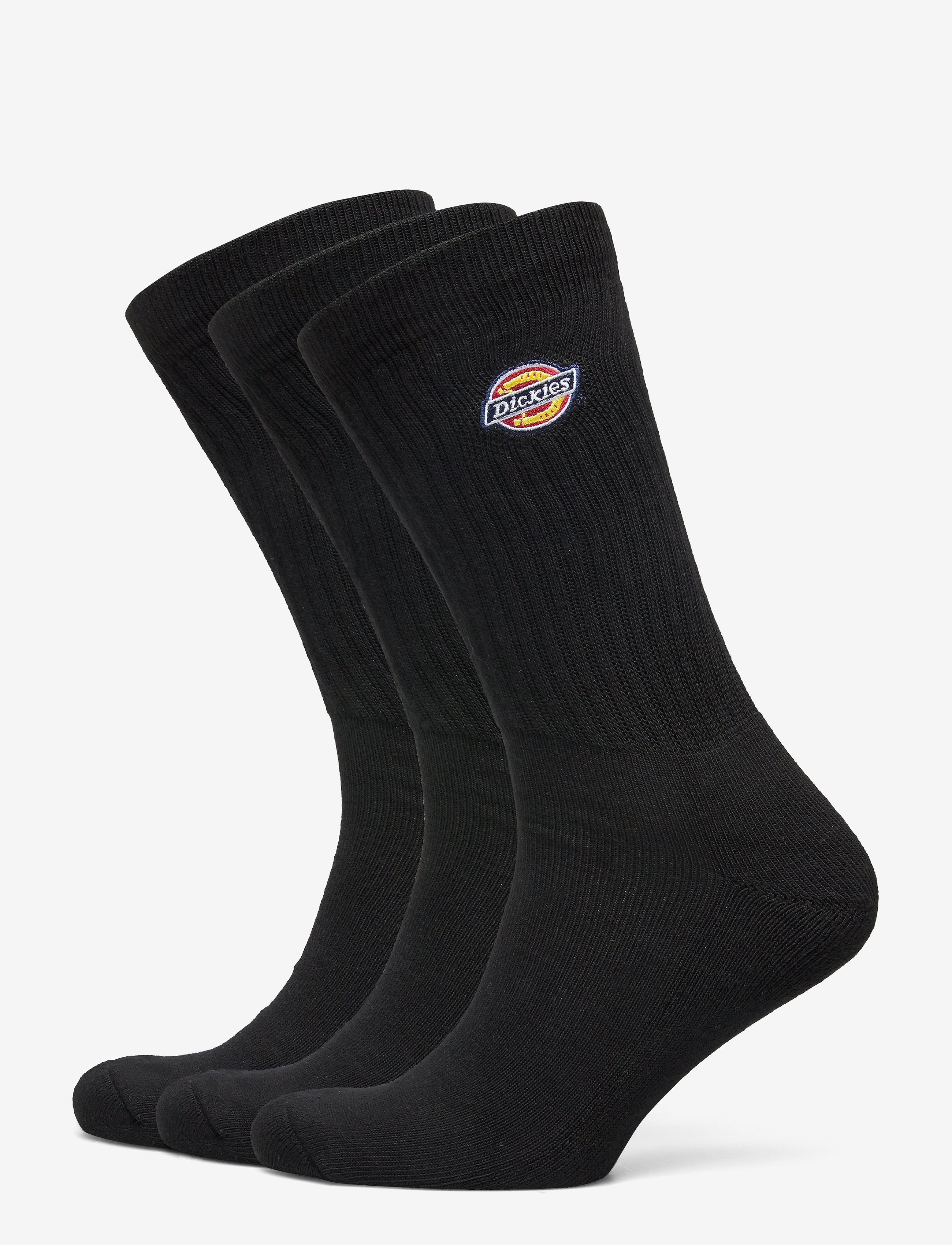 Dickies Valley Grove Socks, Mænd, Crew Strømper Multipakke, Sort, Str: 39-42
