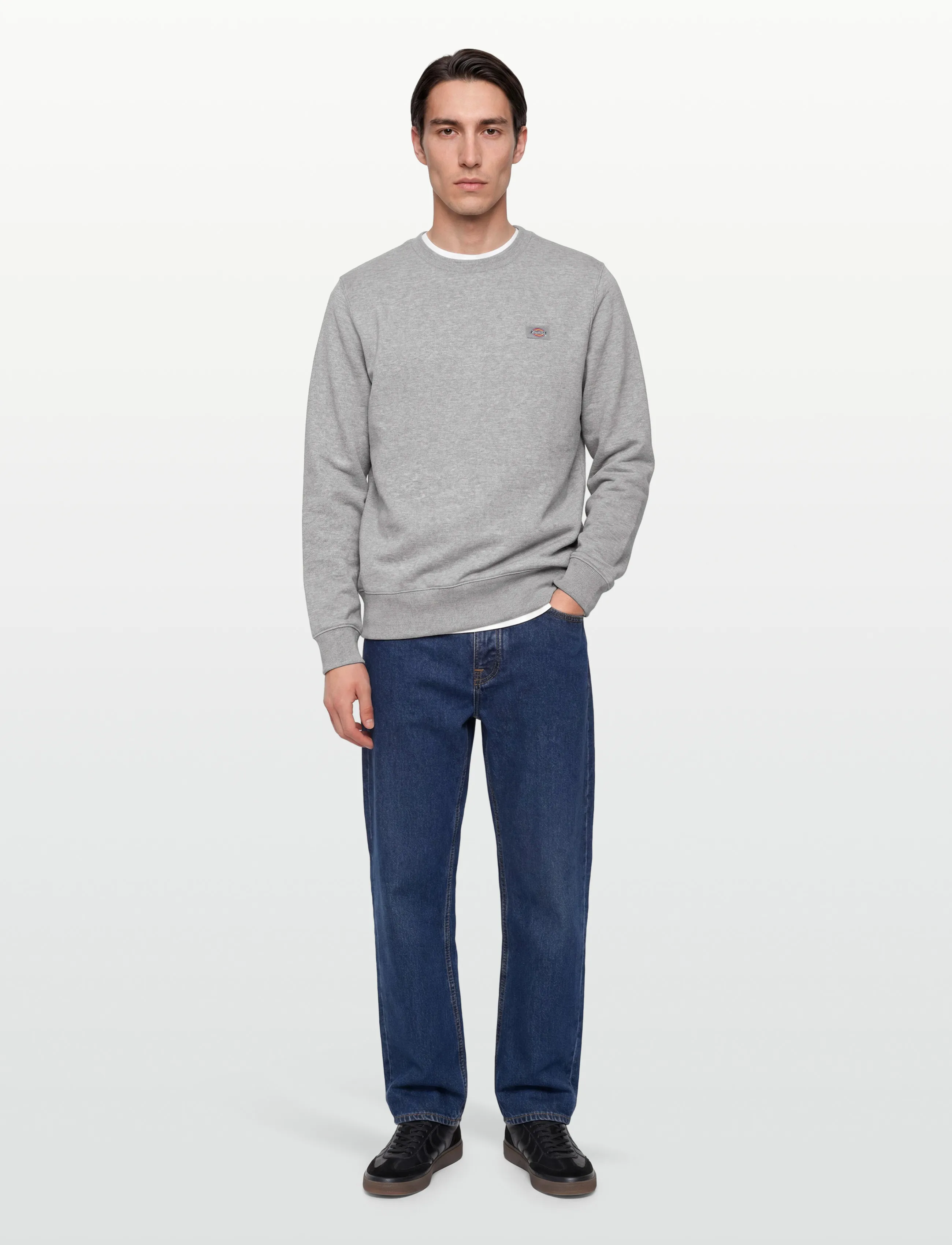 Dickies Oakport Sweatshirt, M, Grey, Sweatshirts & Hættetrøjer > Sweatshirts, Herre