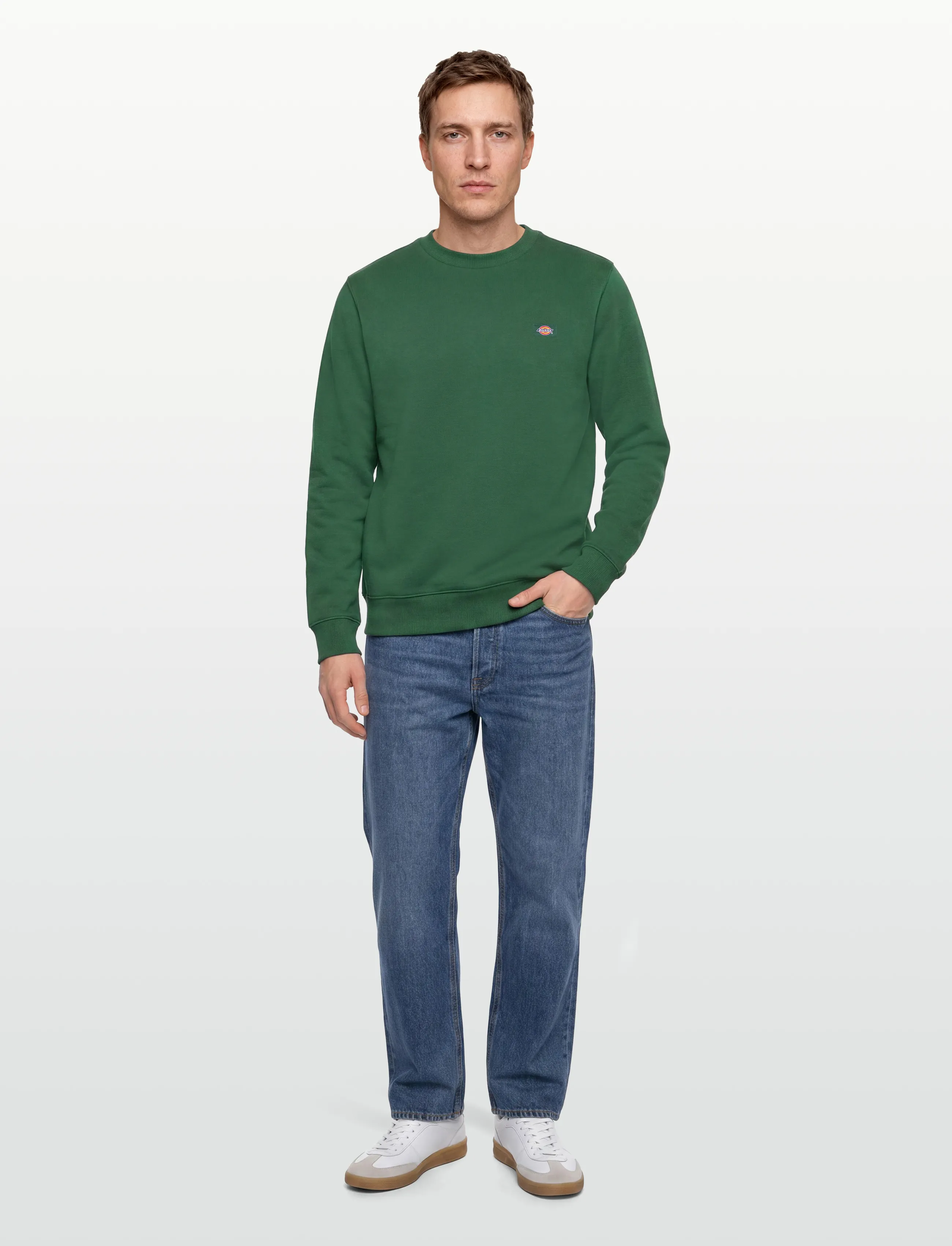 Dickies Oakport Sweatshirt, XS, Green, Sweatshirts & Hættetrøjer > Sweatshirts, Herre