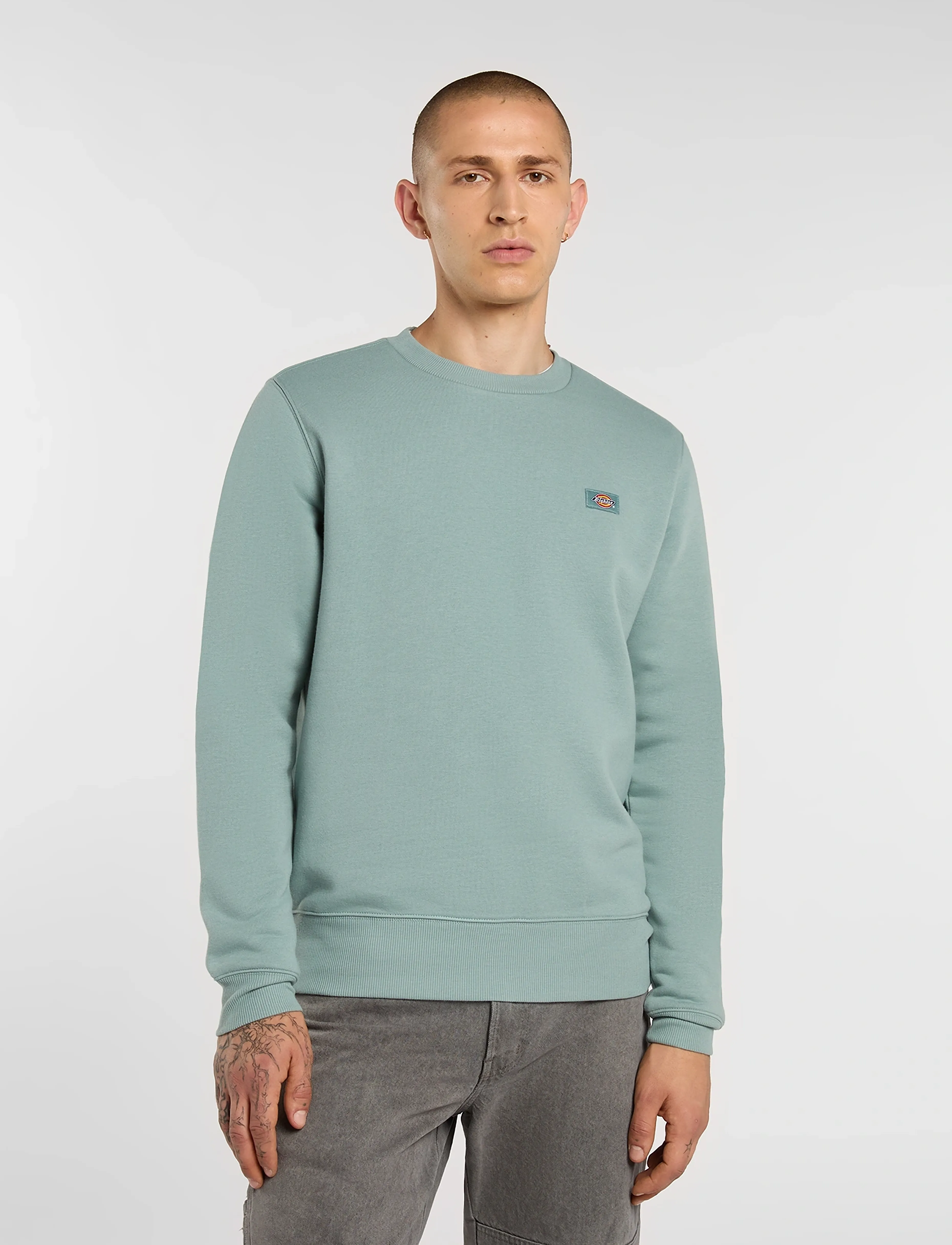 Dickies Oakport Sweatshirt, L, Green, Sweatshirts & Hættetrøjer > Sweatshirts, Herre