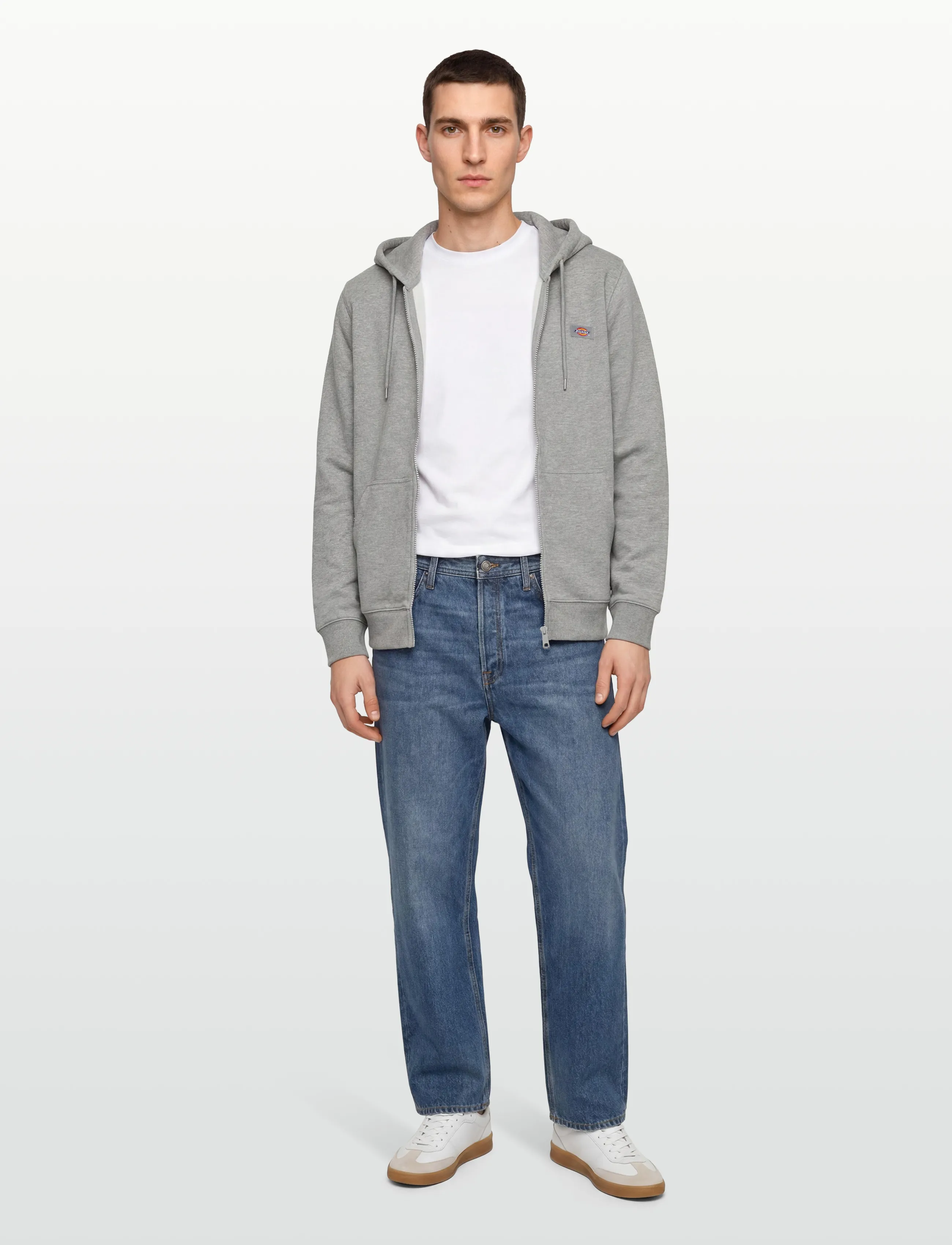 Dickies Oakport Zip Hoodie, M, Sweatshirts & Hoodies, Grau - Männerswear
