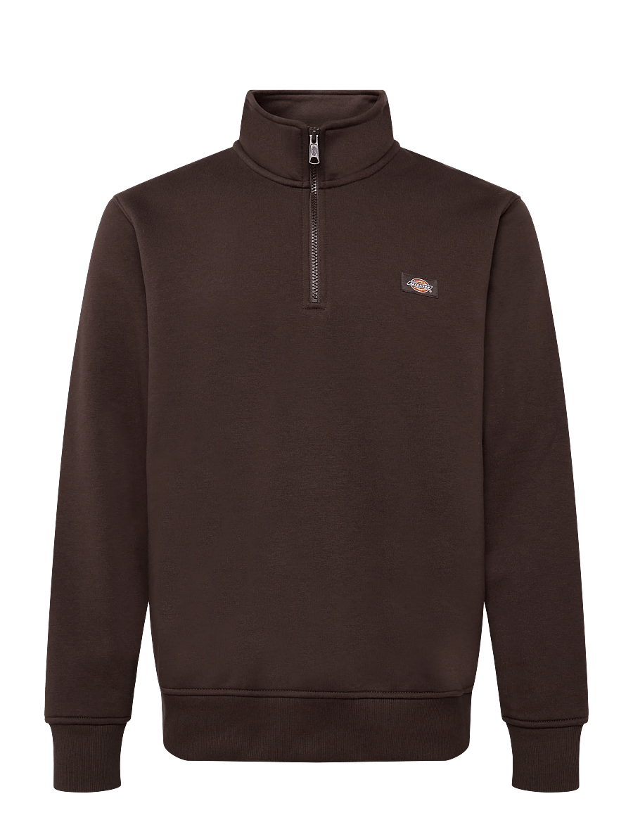 Dickies - OAKPORT QUARTER ZIP - sweatshirts - chocolate brown - 0