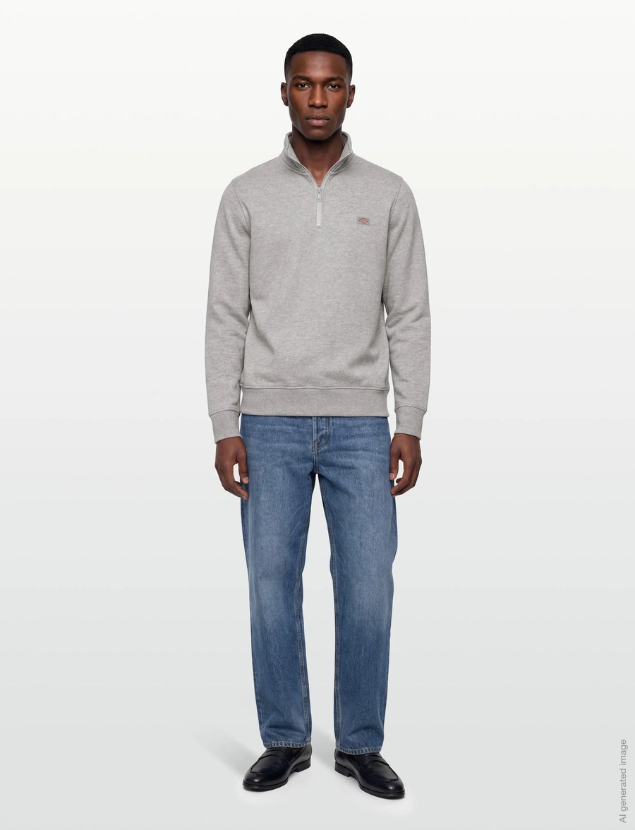 Dickies - OAKPORT QUARTER ZIP - nach stil kaufen - heather grey - 0