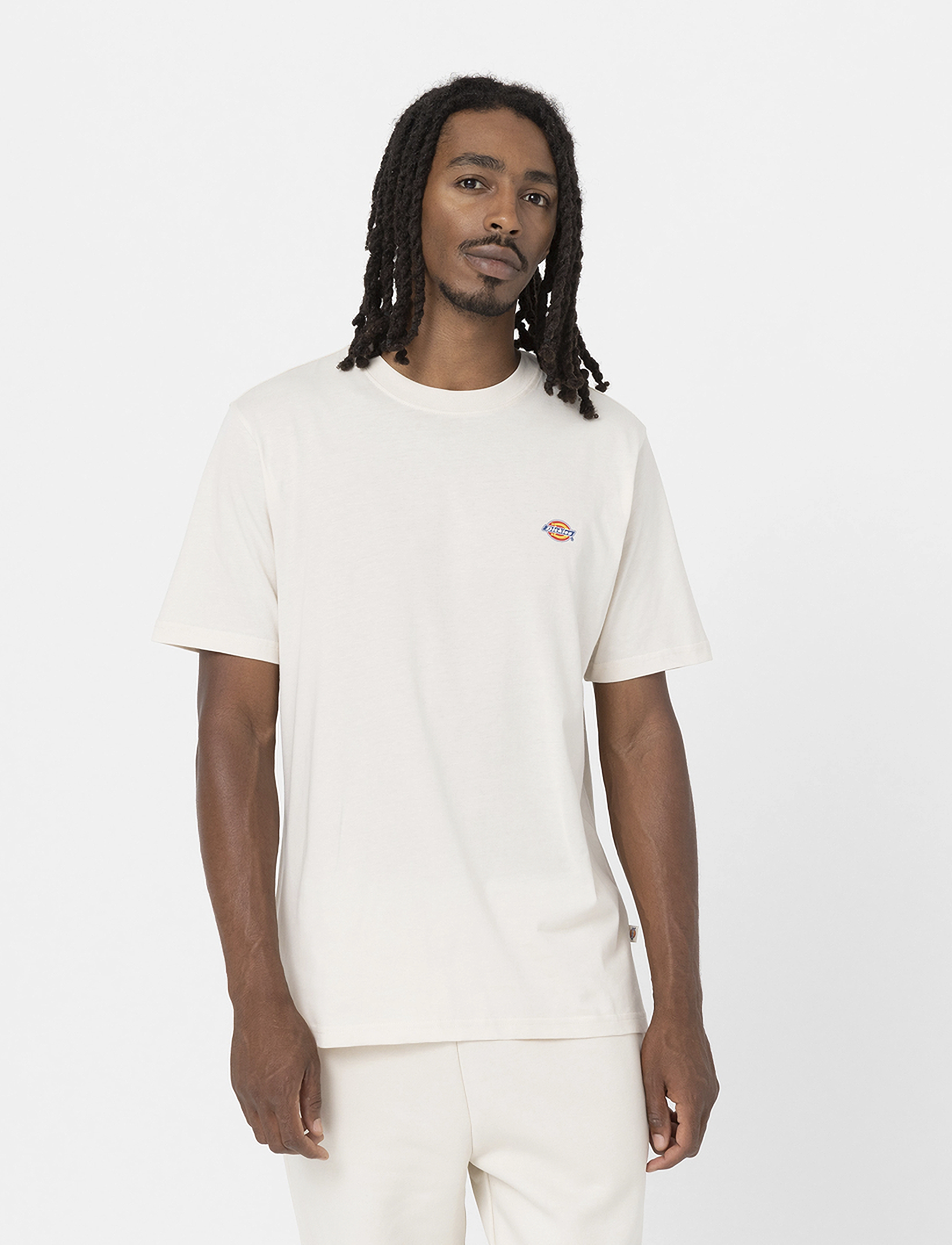 Dickies M SS MAPLETON TEE - Kläder - WHITECAP GRAY / cream