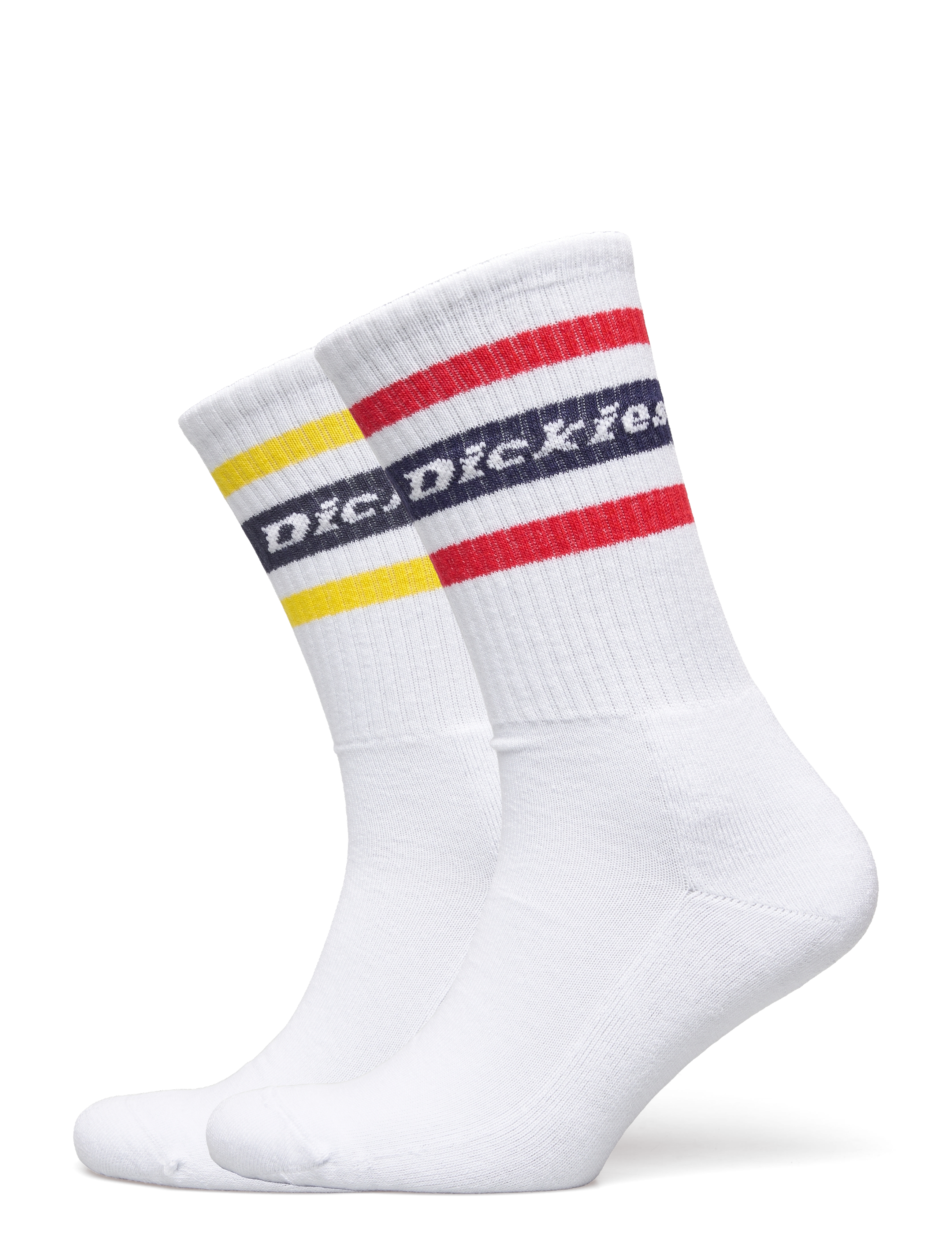 Dickies Genola, Mænd, Stribede Strømper, Hvid, Str: 39-42