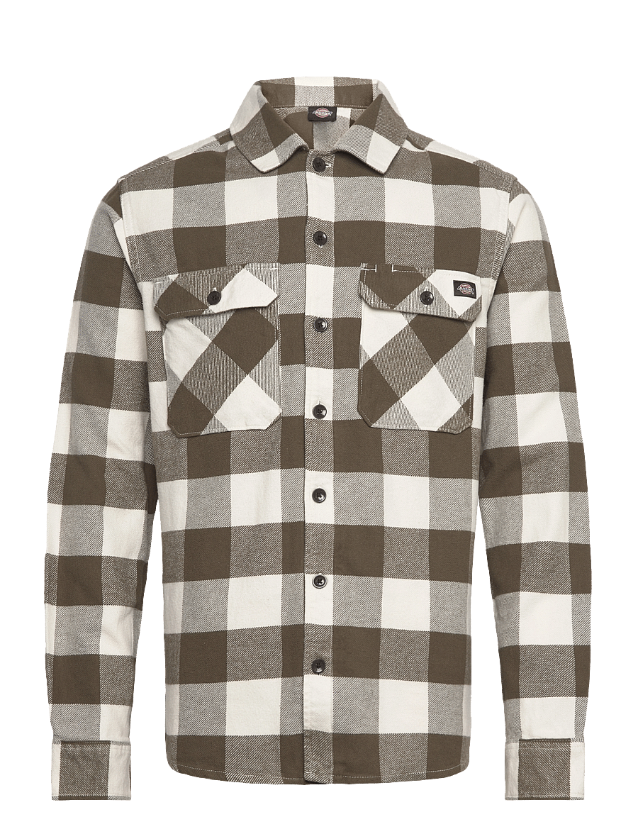 Dickies - M SACRAMENTO SHIRT - checkered shirts - egret - 0