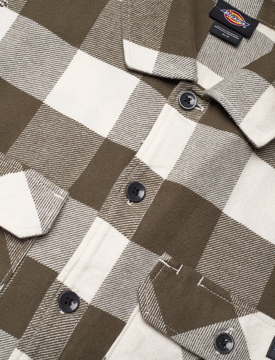 Dickies - M SACRAMENTO SHIRT - checkered shirts - egret - 3