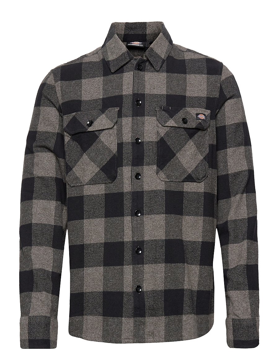 Dickies - M SACRAMENTO SHIRT - languoti marškiniai - grey melange - 1