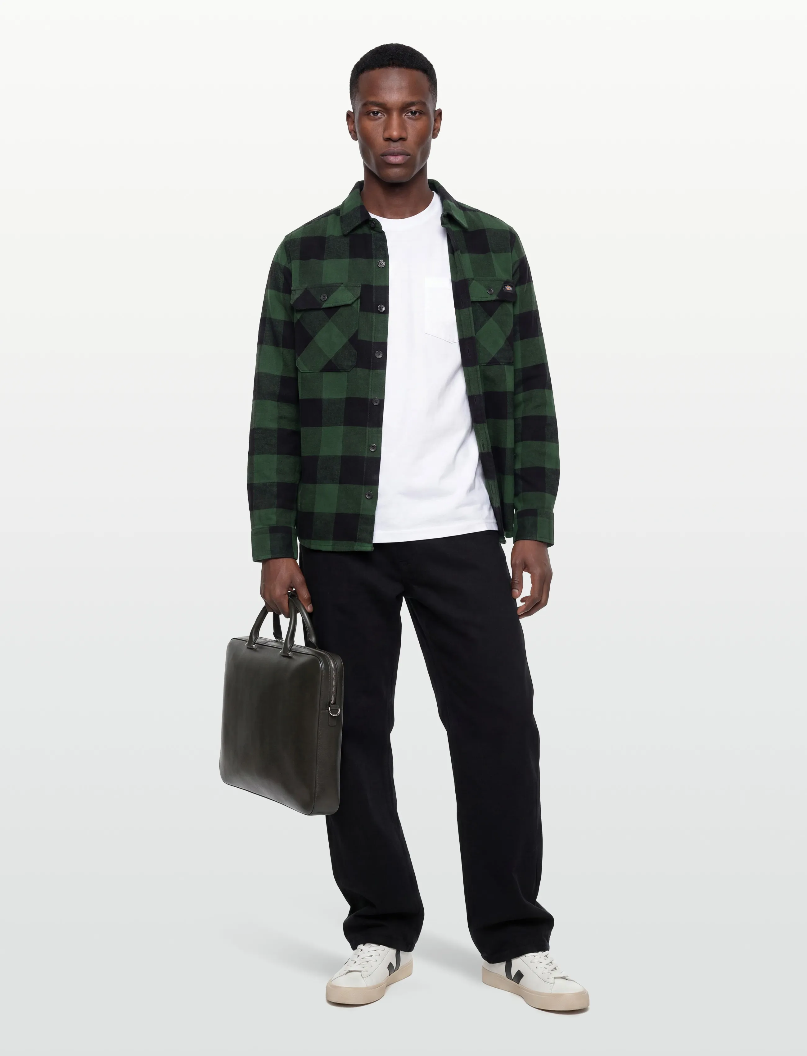 Dickies - M SACRAMENTO SHIRT - ruutupaidat - pine needle gre - 0