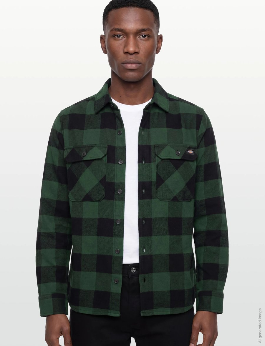 Dickies - M SACRAMENTO SHIRT - ruutupaidat - pine needle gre - 3