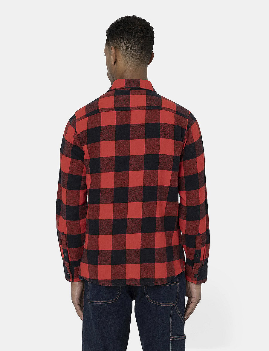 Dickies - M SACRAMENTO SHIRT - ruudulised särgid - red - 3