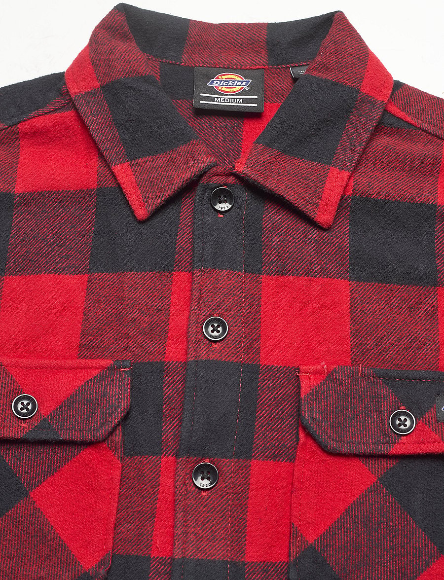 Dickies - M SACRAMENTO SHIRT - ruudulised särgid - red - 5