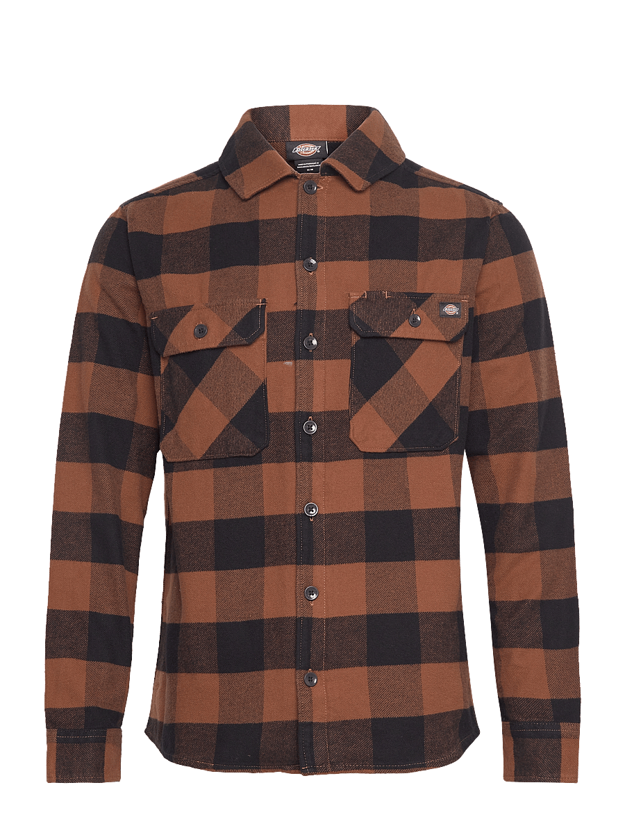 Dickies - M SACRAMENTO SHIRT - ruudulised särgid - toffee - 0