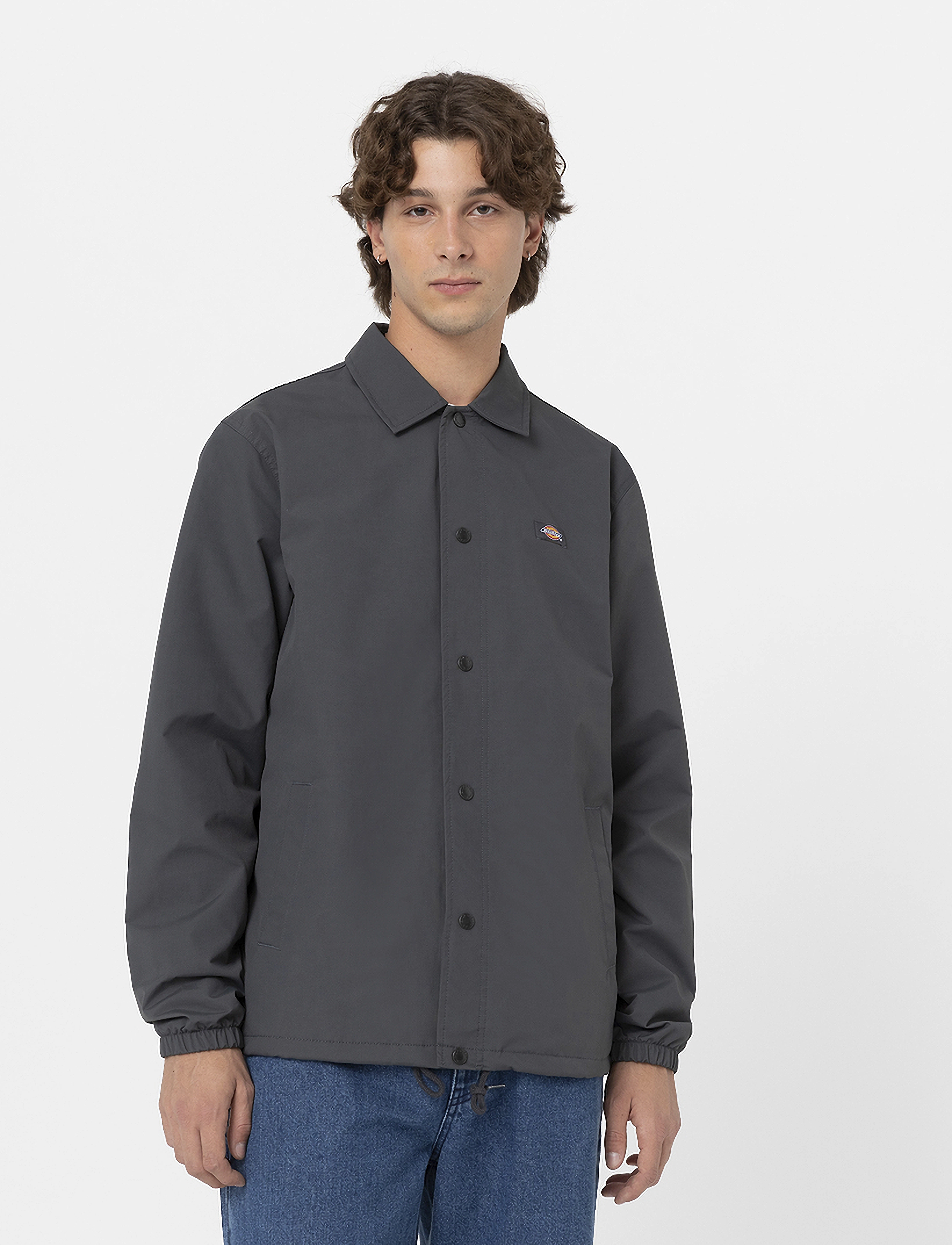 Dickies Oakport Coach Jacket, L, Jackets, Grau - Light Männerswear