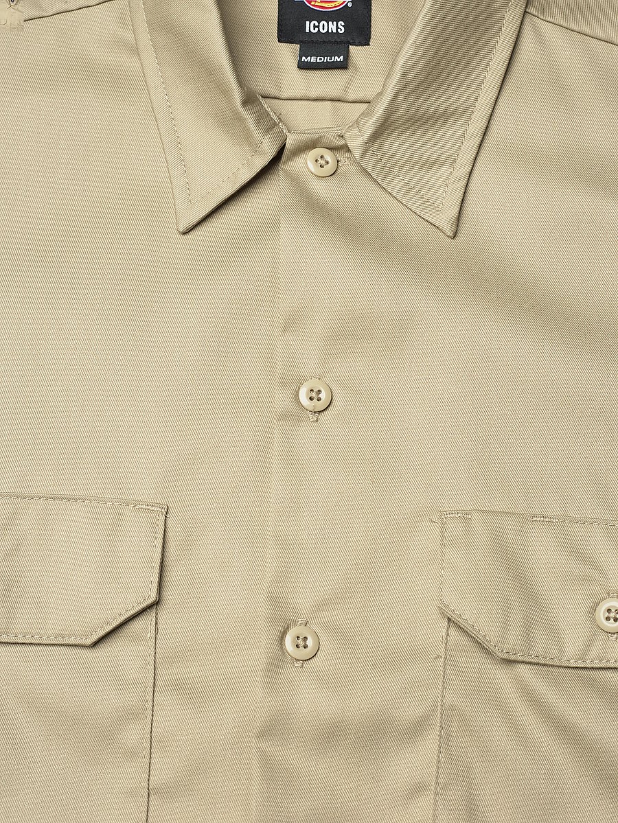 Dickies - WORK SHIRT SS REC - lühikeste varrukatega särgid - khaki - 2