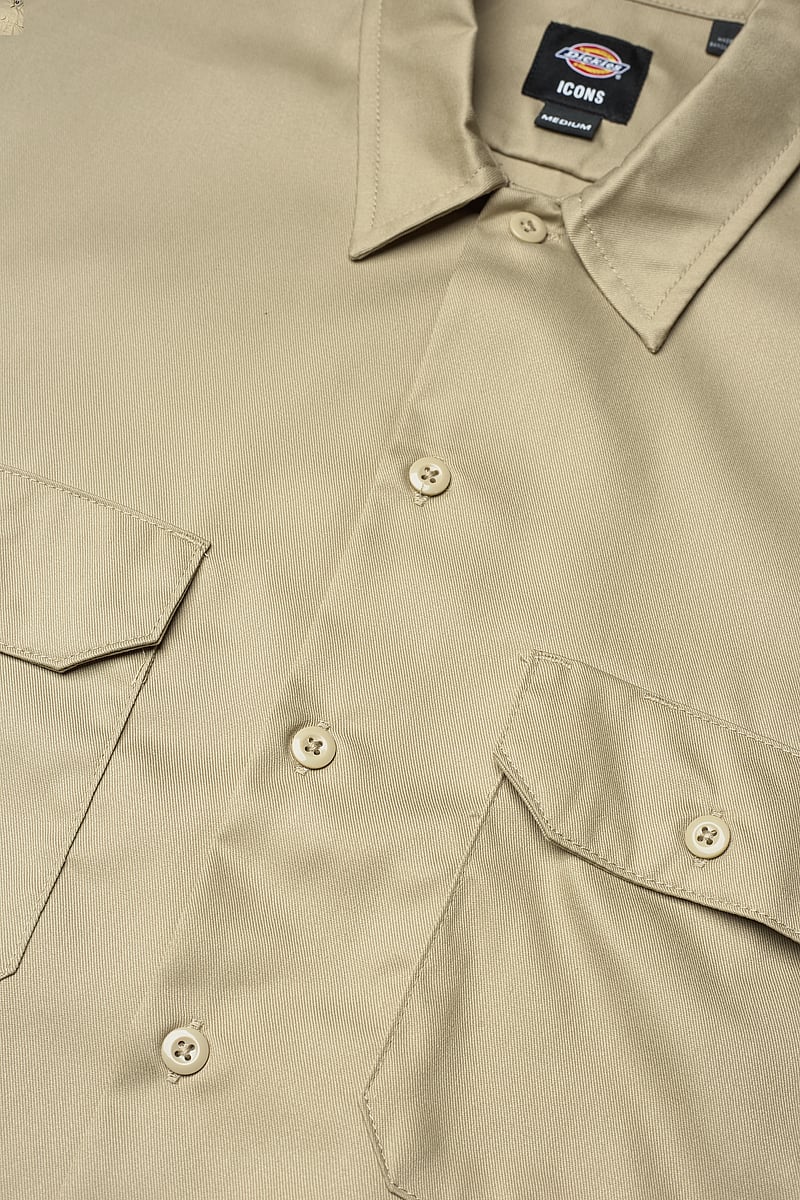 Dickies - WORK SHIRT SS REC - kurzarmhemden - khaki - 3
